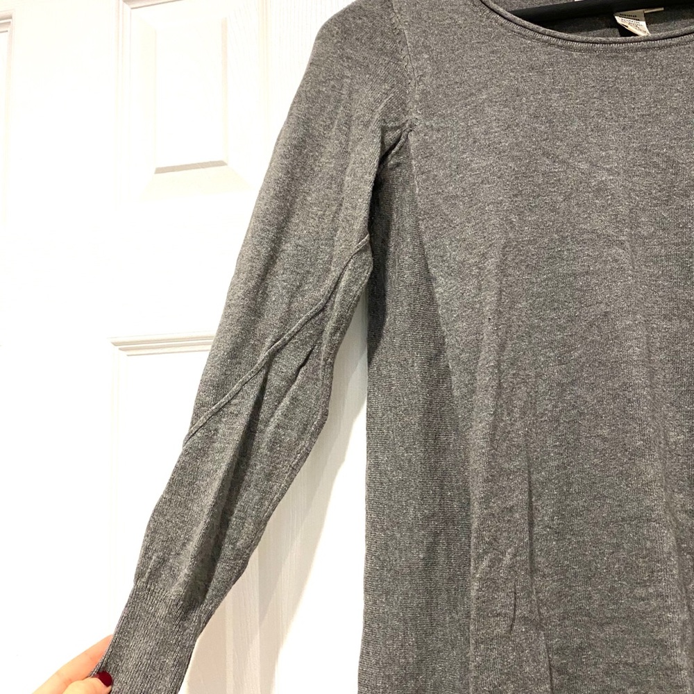 Studio M Womens Gray Flow Sweater Top Sz Xs View 3